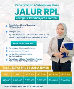 Penerimaan Mahasiswa Baru Program S1 Manajemen Jalur RPL di Universitas Maarif Hasyim Latif (UMAHA)