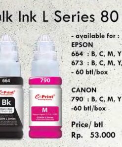 Supplier/Distributor/Penyedia/Jual Tinta Bulk Ink L Series 80 ml – Harga Terjangkau, Kualitas Terbaik
