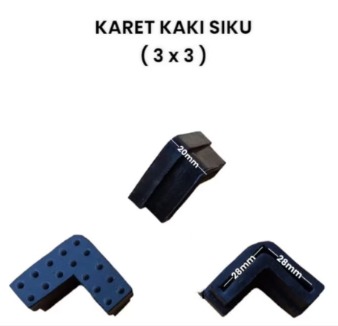 Produsen & Supplier Karet Kaki Siku Polos 3x3 cm – Pelindung Furniture & Besi