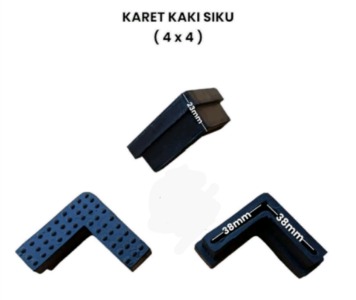 Produsen & Supplier Karet Kaki Siku Polos 4x4 cm – Pelindung Furniture & Besi