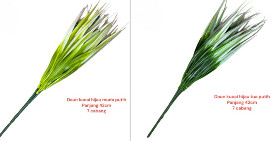 Produsen/Distributor/Supplier/Penyedia/Jual Daun Kucai Hijau Muda/Tua Mix Putih – Tanaman Artificial Dekoratif Berkualitas
