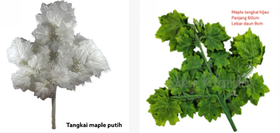 Produsen/Distributor/Supplier/Penyedia/Jual Daun Tangkai Maple – Dekorasi Artificial Elegan dan Realistis untuk Segala Kebutuhan