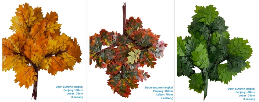 Produsen/Distributor/Supplier/Penyedia/Jual Daun Autumn Tangkai Sintetis Artificial