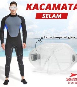 Produsen/Distributor/Supplier/Penyedia/Jual SPEEDS Snorkel Snorkle Kacamata Renang Selam Lensa Tempered Glass Olahraga Diving Snorkling 017-6202