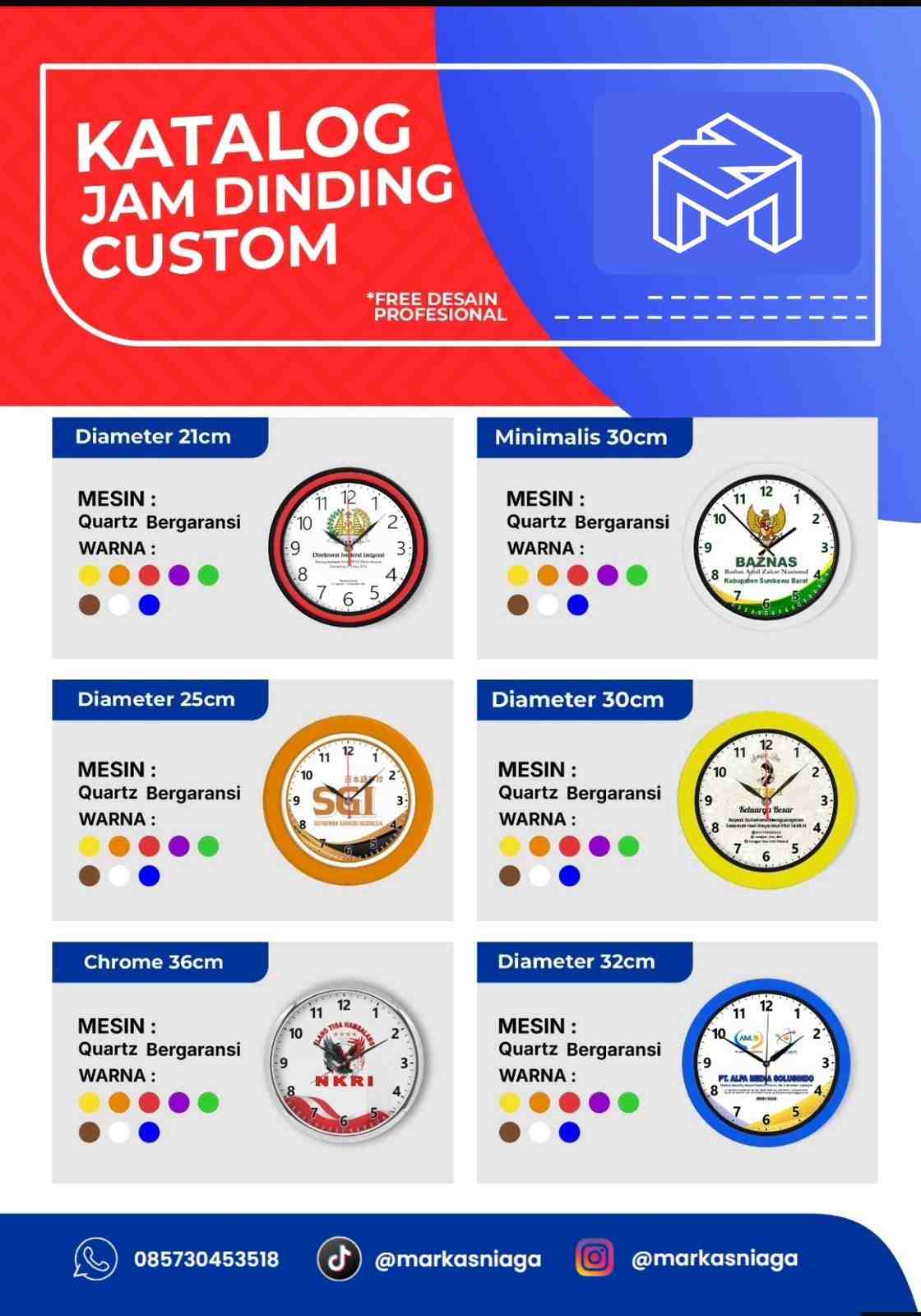 Produsen Jam Dinding Custom Berkualitas – Desain Eksklusif untuk Promosi, Souvenir, dan Dekorasi Ruangan