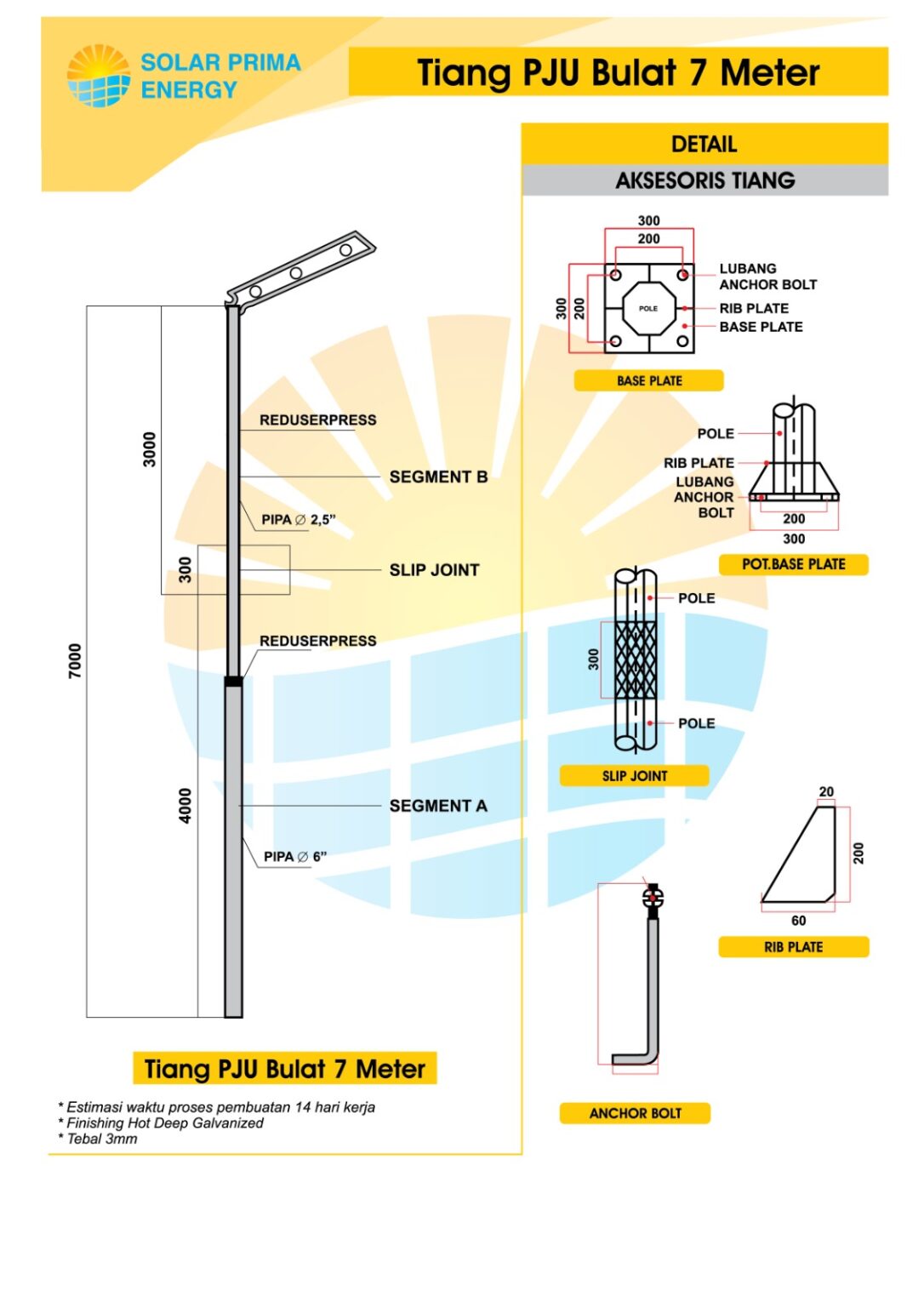 Produsen/Distributor/Supplier/Penyedia/Jual Tiang PJU All In One Tenaga Surya