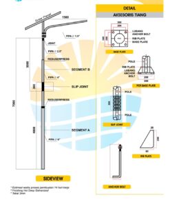 Produsen/Distributor/Supplier/Penyedia/Jual Tiang Lampu Jalan Solarcell 2in1