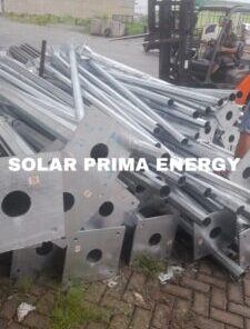 Produsen/Distributor/Supplier/Penyedia/Jual Tiang Lampu Oktagonal Galvanis Double Arm 7 Meter