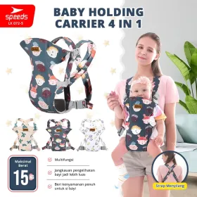Produsen/Distributor/Supplier/Penyedia/Jual SPEEDS Gedongan Bayi Hipseat Gendongan Bayi 4in1 Baby Carrier Depan Bahan Nyaman 072-5