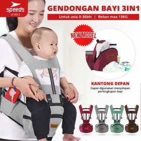 Produsen/Distributor/Supplier/Penyedia/Jual SPEEDS Gendongan Bayi Hipseat Baby Carrier Ransel Depan Bahan Nyaman Awet 072-2