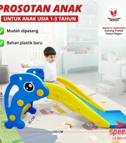 Produsen/Distributor/Supplier/Penyedia/Jual SPEEDS Perosotan Anak Karakter Lucu Mainan Seluncuran Anak Prosotan Playground Motif Dolphin LX001-1104 – Mainan Edukatif Aman dan Menyenangkan untuk Si Kecil