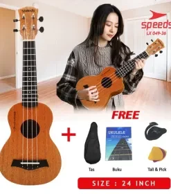Produsen/Distributor/Supplier/Penyedia/Jual Ukulele Senar 4 Gitar Akustik Kayu Sopran 049-36