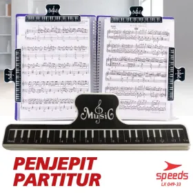 Produsen/Distributor/Supplier/Penyedia/Jual SPEEDS Alat Musik Clip Music / Penjepit Partitur / Music Book Clipper Untuk Buku Partitur 049-33