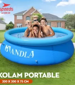 Produsen/Distributor/Supplier/Penyedia/Jual SPEEDS Kolam Portable Bak Mandi Renang Baby Bathtub Foldable Swimming Pool Anak Jumbo Lipat 020-20