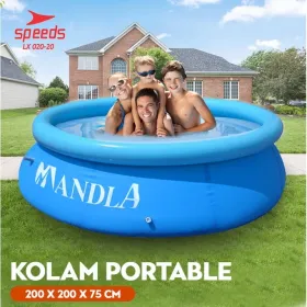 Produsen/Distributor/Supplier/Penyedia/Jual SPEEDS Kolam Portable Bak Mandi Renang Baby Bathtub Foldable Swimming Pool Anak Jumbo Lipat 020-20