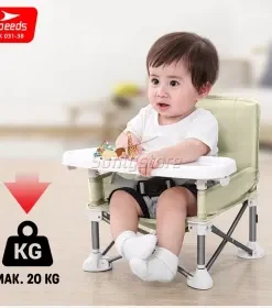 Produsen/Distributor/Supplier/Penyedia/Jual SPEEDS Kursi Makan Bayi Balita Lipat Portabel Baby Chair Booster High Chair Tempat Duduk Makan Bayi 031-38