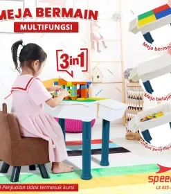 Produsen/Distributor/Supplier/Penyedia/Jual SPEEDS Meja Belajar Meja Bermain Anak Mainan Edukasi Anak Bermain Susun Balok Anak Building Block Brick 025-8
