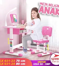 Produsen/Distributor/Supplier/Penyedia/Jual SPEEDS Meja Kursi Belajar Anak UK. 70 dan 80cm Meja Kursi Sekolah Meja Tulis Anak Portable 031-23-24