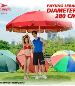 Produsen/Distributor/Supplier/Penyedia/Jual SPEEDS Payung Tenda Lebar 280CM Payung Pantai Cafe Bazaar Parasol Diameter Tenda Booth Jualan 031-4