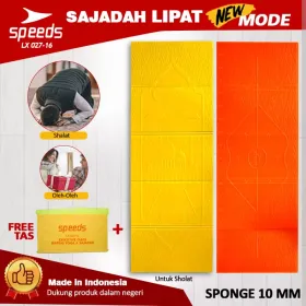 Produsen/Distributor/Supplier/Penyedia/Jual SPEEDS Sajadah Lipat Yoga Mat Matras Sholat Muslim Islam Travel Kiswah Bahan TPE Waterproof 027-16