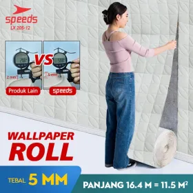 Produsen/Distributor/Supplier/Penyedia/Jual SPEEDS Wallpaper Dinding Foam Motif Batik Putih 205-11