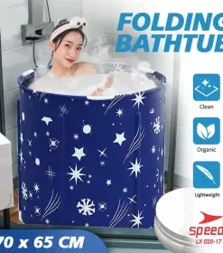 Produsen/Distributor/Supplier/Penyedia/Jual SPEEDS Bathtub Lipat Portable Folding Barrel Bak Mandi Cuci SPA Air Hangat Dewasa Bath Tub Kolam 020-17