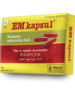 Produsen/Distributor/Supplier/Penyedia/Jual EM KAPSUL 12 Kapsul Strip Dos || POM TR 082 383 361 – Suplemen Herbal untuk Membantu Melancarkan Haid