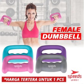 Produsen/Distributor/Supplier/Penyedia/Jual SPEEDS Dumbell Vinyl Barbel Mini Original Neoprene Alat Olahraga Fitness Cewek Vinyl 012-01