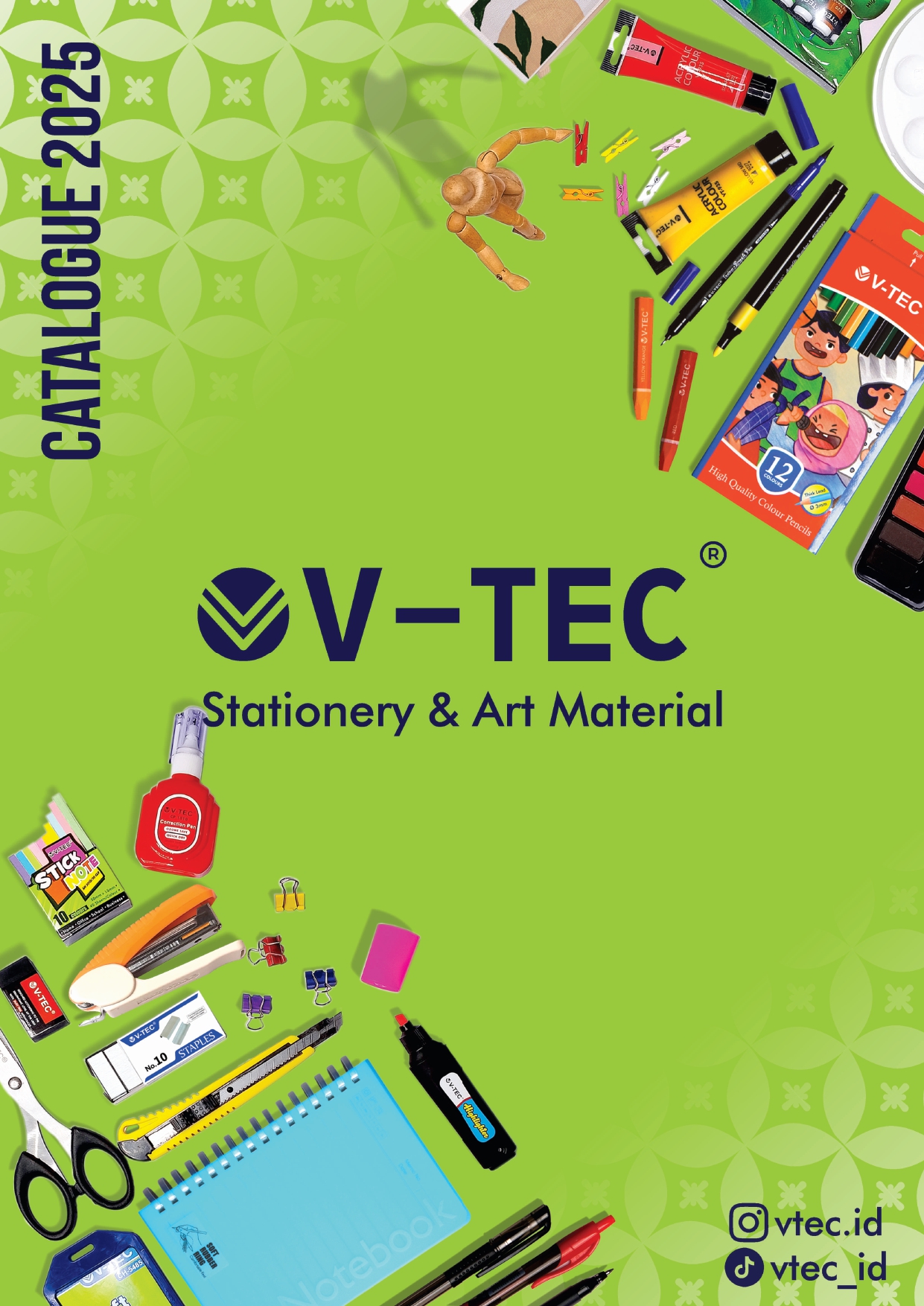 Distributor Jual COVER 2: Katalog Produk V-TEC untuk Alat Tulis & Material Seni Berkualitas