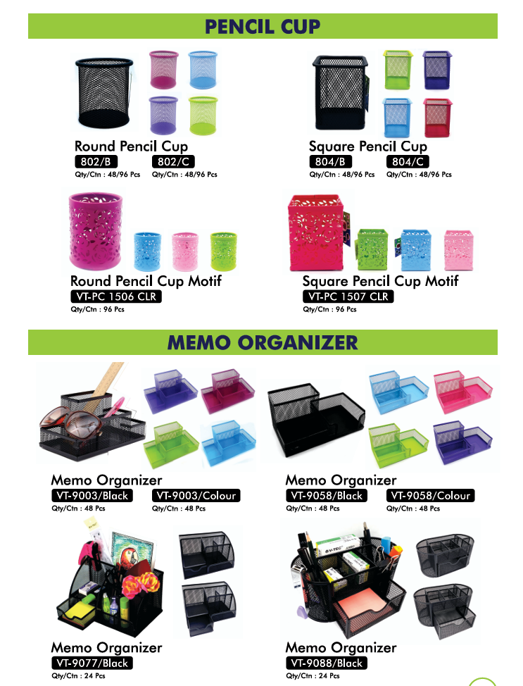 Produsen/Distributor/Supplier/Penyedia/Jual Memo Organizer VT-9077/Black – Solusi Penyimpanan Memo yang Praktis dan Elegan untuk Kantor dan Rumah