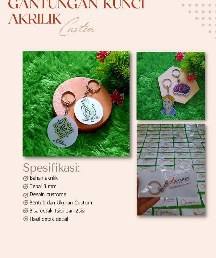 Produsen Gantungan Kunci Akrilik Custom: Solusi Terbaik untuk Souvenir dan Promosi