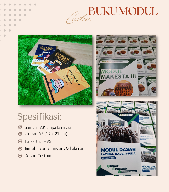 Produsen Buku Modul Custom: Solusi Tepat untuk Keperluan Pembelajaran dan Pelatihan