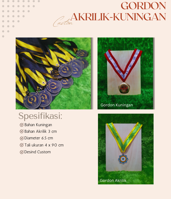 Produsen Gordon Akrilik-Kuningan Custom: Hadiah dan Penghargaan yang Elegan untuk Setiap Acara