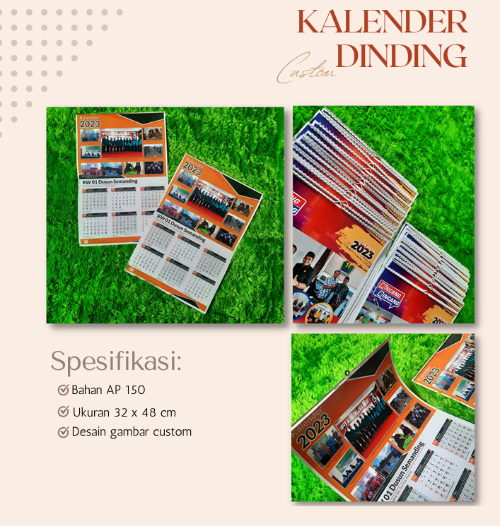Produsen/Distributor/Supplier/Penyedia/Jual Kalender Dinding Custom: Solusi Praktis dan Stylish untuk Promosi