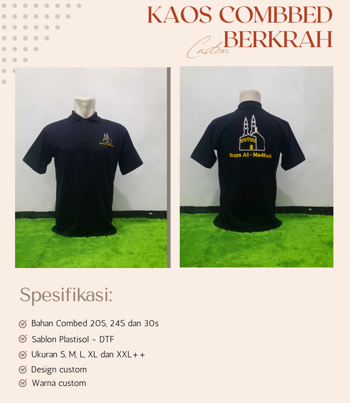 Produsen/Distributor/Supplier/Penyedia/Jual KAOS COMBED BERKRAH Custom: Pilihan Tepat untuk Pakaian dengan Desain Unik dan Nyaman