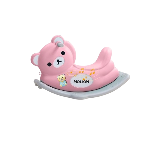 Produsen/Distributor/Supplier/Penyedia/Jual Jungkat Jungkit Motif Panda + Musik M1004 Pink – Mainan Ride On Deer untuk Anak