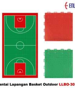 Produsen/Distributor/Supplier/Penyedia/Jual Lantai Lapangan Basket Outdoor LLBO-30 – Permukaan Kuat & Tahan Lama dari Polypropylene