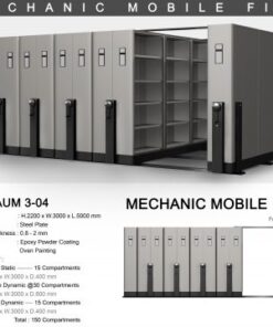Produsen/Distributor/Supplier/Penyedia/Jual Mobile File Alba Mekanik MF AUM 3-04 B (150 Compartments)