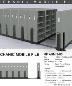 Produsen/Distributor/Supplier/Penyedia/Jual Mobile File Alba Mekanik MF AUM 3-05 (180 Compartments)