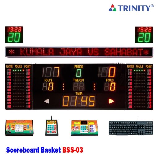 Produsen Scoreboard Basket BSS-03 – Scoreboard Standar FIBA dengan Kualitas Premium