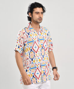 Produsen/Distributor/Supplier/Penyedia/Jual Rabbani X Mot Shirt Hawaian Aneila - White Sand