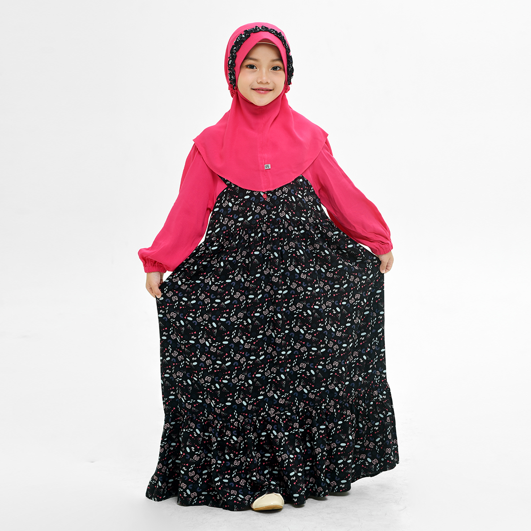 Produsen Jual Rabbani X Mot Setelan Dress Anak Dariska Bylarish