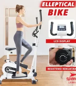 Produsen/Distributor/Supplier/Penyedia/Jual SPEEDS Sport Elliptical Bike Sepeda Statis Alat Olahraga Fitness Gym Rumah Magnetic Bike Orbitrack 042-59