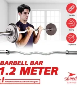 Produsen/Distributor/Supplier/Penyedia/Jual Speeds Stick Dumbell Bar Model EZ Curl Chrome 120cm 014-23