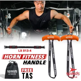 Produsen/Distributor/Supplier/Penyedia/Jual SPEEDS Horn Fitness Handles Grip Fitnes Handle Pull Up Weight Lifting Kelengkapan Latihan Gym 024-35