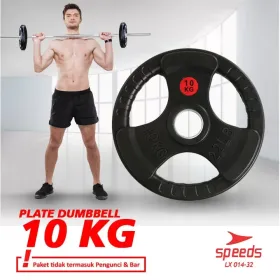Produsen/Distributor/Supplier/Penyedia/Jual SPEEDS Plate Dumbell Fitness Barbel 10 kg Diameter 5 cm Dumbell Plate Barbel Plate 014-32