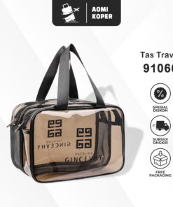 Produsen/Distributor/Supplier/Penyedia/Jual Washbag Double Layer – Tas Make Up Kosmetik Travel Organizer Transblack (91066) 𝐀𝐎𝐌𝐈