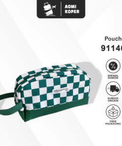 Produsen/Distributor/Supplier/Penyedia/Jual Tas Pensil AOMI – Motif Kotak Warna, Ringkas & Serbaguna (91146)