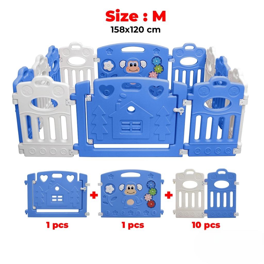 Produsen/Distributor/Supplier/Penyedia/Jual Pagar Anak Motif Monyet M1205 UK-M Biru – Solusi Aman untuk Area Bermain Anak di Rumah