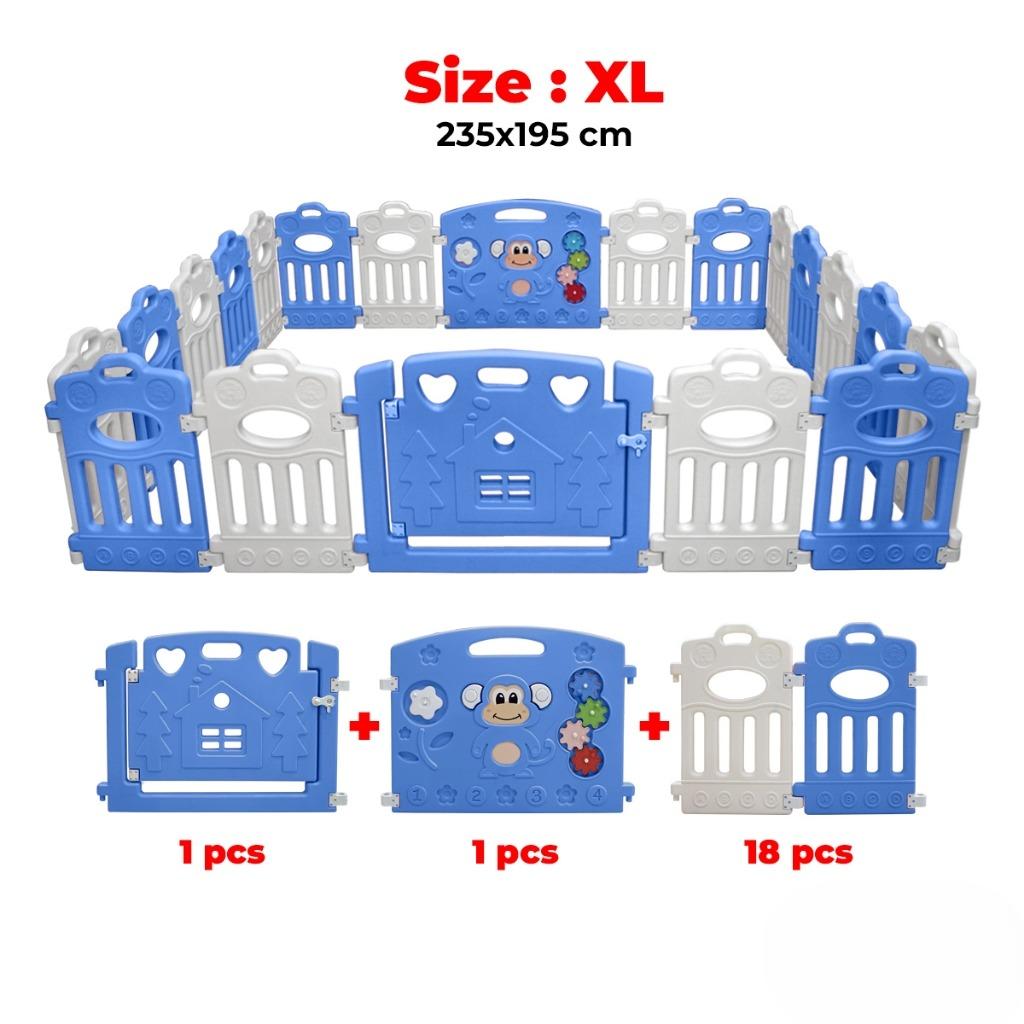 Produsen/Distributor/Supplier/Penyedia/Jual Pagar Anak Motif Monyet M1205 UK-XL Biru
